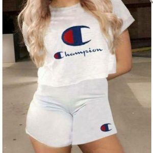 Champion shirt and shorts